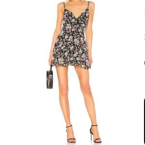 Superdown Black Floral Mini Dress